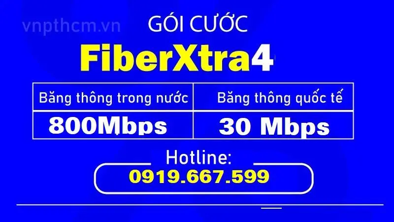 Gói cước Fiber Xtra 4 VNPT