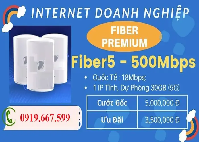 Gói cước Fiber 5 của VNPT