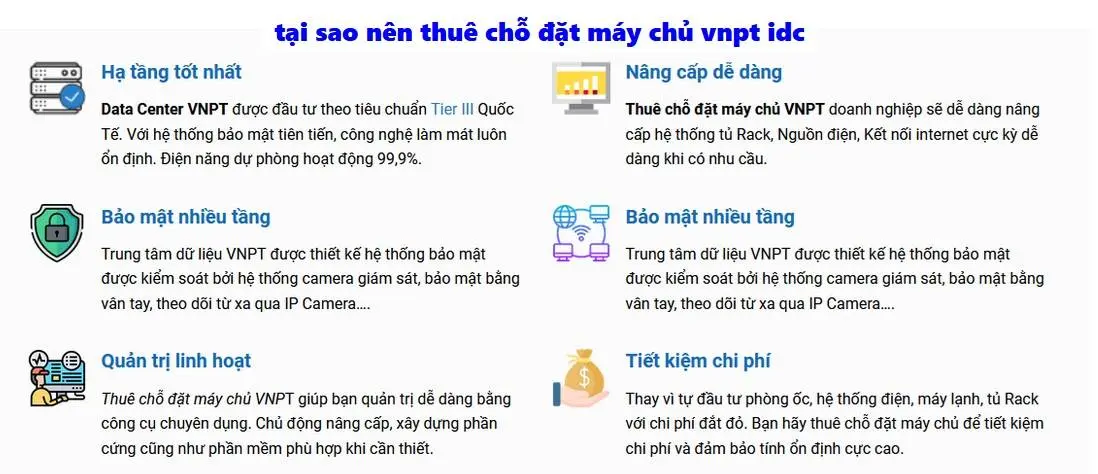Tại sao nên đặt máy chủ tại Data Center VNPT