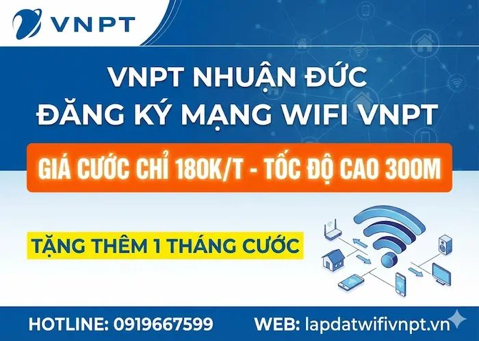 Đăng k&yacute; lắp mạng VNPT gi&aacute; rẻ tại x&atilde; Nhuận Đức