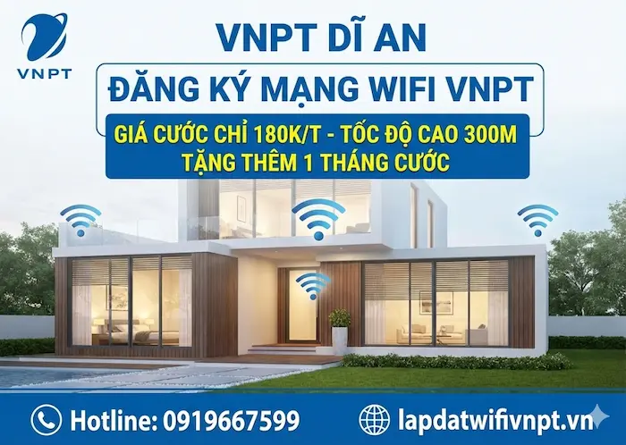 bảng giá cước mới nhất lắp ở vnpt dĩ an