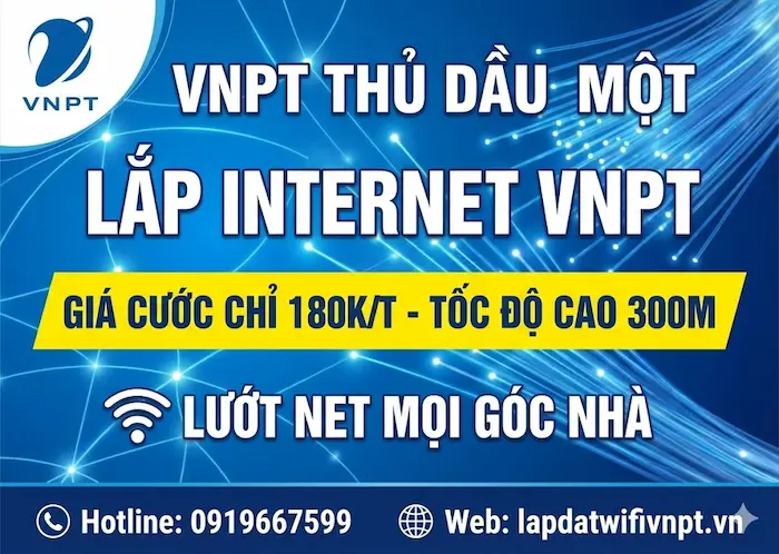 Lắp wifi VNPT Thủ Dầu Một tốc độ cao cho doanh nghiệp
