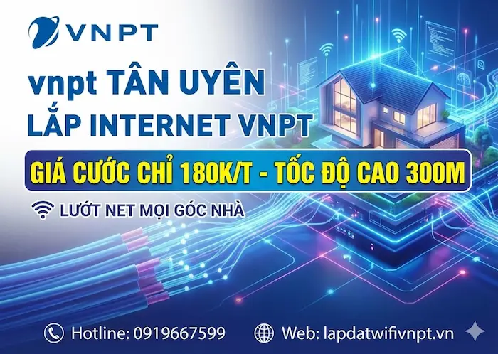 Điểm đăng ký internet VNPT tại Tân Uyên