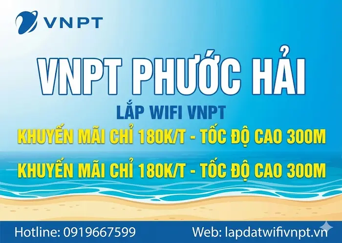 VNPT Phước Hải lắp đặt wifi khuyến m&atilde;i gi&aacute; chỉ 180k tốc độ cao 300M