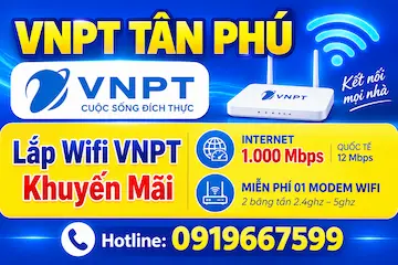 VNPT Tân Phú | Lắp Đặt WiFi Giá Tốt, Lắp Nhanh