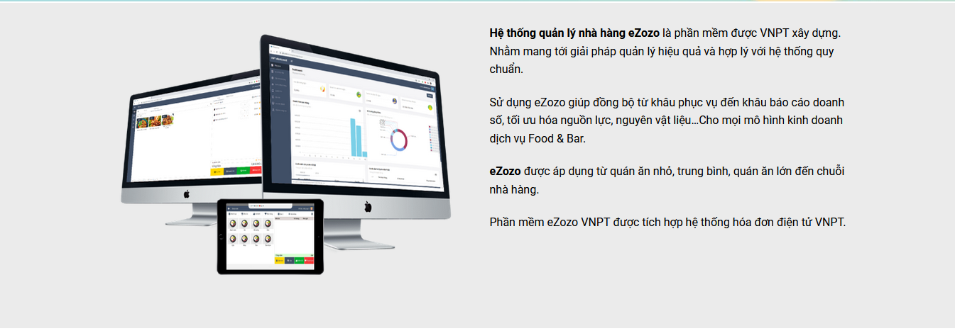 quản lý nhà hàng eZozo 